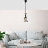 Modern Black Wall Lamp, MDF Body, 60 x 12 x 33 cm, E27 Socket (Max 40W), IP20, Pluggable, Laser-Cut Design, Stylish & Functional Lighting for Any Space