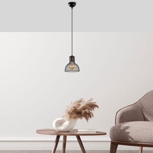 Modern Black Wall Lamp, MDF Body, 60 x 12 x 33 cm, E27 Socket (Max 40W), IP20, Pluggable, Laser-Cut Design, Stylish & Functional Lighting for Any Space