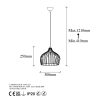 Modern Black Wall Lamp, MDF Body, 60 x 12 x 33 cm, E27 Socket (Max 40W), IP20, Pluggable, Laser-Cut Design, Stylish & Functional Lighting for Any Space
