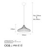 Modern Black Wall Lamp, MDF Body, 60 x 12 x 33 cm, E27 Socket (Max 40W), IP20, Pluggable, Laser-Cut Design, Stylish & Functional Lighting for Any Space