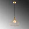Elegant Shiny Gold Chandelier, Metal Body, Adjustable Height, 22 x 22 x 120 cm | E27 Socket, Max 40W, IP20 | Perfect for Modern Home Décor, Glamorous Lighting for Living Room & Dining Areas