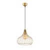 Elegant Shiny Gold Chandelier, Metal Body, Adjustable Height, 22 x 22 x 120 cm | E27 Socket, Max 40W, IP20 | Perfect for Modern Home Décor, Glamorous Lighting for Living Room & Dining Areas