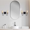 Modern Black Wall Lamp, MDF Body, 60 x 12 x 33 cm, E27 Socket (Max 40W), IP20, Pluggable, Laser-Cut Design, Stylish & Functional Lighting for Any Space