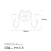 Modern Black Wall Lamp, MDF Body, 60 x 12 x 33 cm, E27 Socket (Max 40W), IP20, Pluggable, Laser-Cut Design, Stylish & Functional Lighting for Any Space