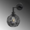 Modern Black Wall Lamp, MDF Body, 60 x 12 x 33 cm, E27 Socket (Max 40W), IP20, Pluggable, Laser-Cut Design, Stylish & Functional Lighting for Any Space