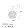 Modern Black Wall Lamp, MDF Body, 60 x 12 x 33 cm, E27 Socket (Max 40W), IP20, Pluggable, Laser-Cut Design, Stylish & Functional Lighting for Any Space