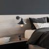 Modern Black Wall Lamp, MDF Body, 60 x 12 x 33 cm, E27 Socket (Max 40W), IP20, Pluggable, Laser-Cut Design, Stylish & Functional Lighting for Any Space