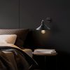 Modern Black Wall Lamp, MDF Body, 60 x 12 x 33 cm, E27 Socket (Max 40W), IP20, Pluggable, Laser-Cut Design, Stylish & Functional Lighting for Any Space