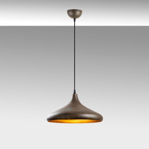 Modern industrial chandelier, patina coating, 35 x 35 x 114 cm | Metal housing, adjustable height, E27 socket (max. 40 W) | Perfect for Scandinavian and modern decor, stylish lighting for home and office use