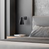 Modern Black Wall Lamp, MDF Body, 60 x 12 x 33 cm, E27 Socket (Max 40W), IP20, Pluggable, Laser-Cut Design, Stylish & Functional Lighting for Any Space