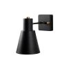 Modern Black Wall Lamp, MDF Body, 60 x 12 x 33 cm, E27 Socket (Max 40W), IP20, Pluggable, Laser-Cut Design, Stylish & Functional Lighting for Any Space