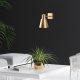 Modern Black Wall Lamp, MDF Body, 60 x 12 x 33 cm, E27 Socket (Max 40W), IP20, Pluggable, Laser-Cut Design, Stylish & Functional Lighting for Any Space