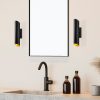 Modern Black Wall Lamp, MDF Body, 60 x 12 x 33 cm, E27 Socket (Max 40W), IP20, Pluggable, Laser-Cut Design, Stylish & Functional Lighting for Any Space