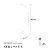 Modern Black Wall Lamp, MDF Body, 60 x 12 x 33 cm, E27 Socket (Max 40W), IP20, Pluggable, Laser-Cut Design, Stylish & Functional Lighting for Any Space