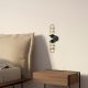 Modern Black Wall Lamp, MDF Body, 60 x 12 x 33 cm, E27 Socket (Max 40W), IP20, Pluggable, Laser-Cut Design, Stylish & Functional Lighting for Any Space