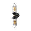 Modern Black Wall Lamp, MDF Body, 60 x 12 x 33 cm, E27 Socket (Max 40W), IP20, Pluggable, Laser-Cut Design, Stylish & Functional Lighting for Any Space