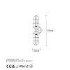 Modern Black Wall Lamp, MDF Body, 60 x 12 x 33 cm, E27 Socket (Max 40W), IP20, Pluggable, Laser-Cut Design, Stylish & Functional Lighting for Any Space