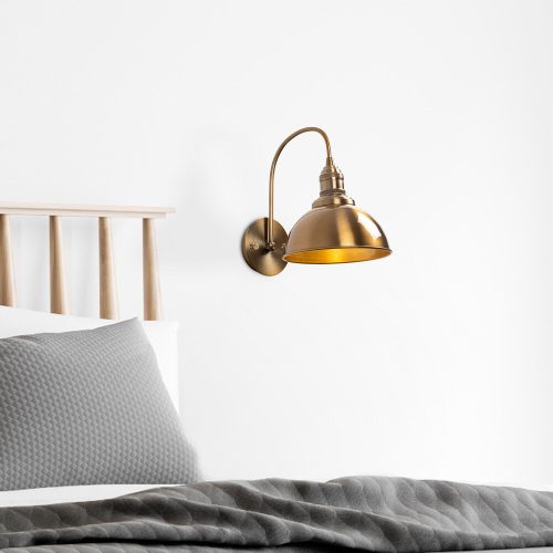 Stylish wall lamp, Vintage metal design, 27 x 27 cm, height 36 cm | E27 socket, max 15W | Bohemian and Scandinavian style, IP20 | Perfect for interior design and ambient lighting