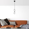 Modern Black Wall Lamp, MDF Body, 60 x 12 x 33 cm, E27 Socket (Max 40W), IP20, Pluggable, Laser-Cut Design, Stylish & Functional Lighting for Any Space
