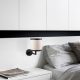 Modern Black Wall Lamp, MDF Body, 60 x 12 x 33 cm, E27 Socket (Max 40W), IP20, Pluggable, Laser-Cut Design, Stylish & Functional Lighting for Any Space