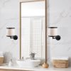 Modern Black Wall Lamp, MDF Body, 60 x 12 x 33 cm, E27 Socket (Max 40W), IP20, Pluggable, Laser-Cut Design, Stylish & Functional Lighting for Any Space