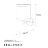 Modern Black Wall Lamp, MDF Body, 60 x 12 x 33 cm, E27 Socket (Max 40W), IP20, Pluggable, Laser-Cut Design, Stylish & Functional Lighting for Any Space