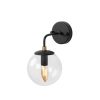 Modern Black Wall Lamp, MDF Body, 60 x 12 x 33 cm, E27 Socket (Max 40W), IP20, Pluggable, Laser-Cut Design, Stylish & Functional Lighting for Any Space