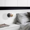Modern Black Wall Lamp, MDF Body, 60 x 12 x 33 cm, E27 Socket (Max 40W), IP20, Pluggable, Laser-Cut Design, Stylish & Functional Lighting for Any Space