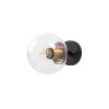 Modern Black Wall Lamp, MDF Body, 60 x 12 x 33 cm, E27 Socket (Max 40W), IP20, Pluggable, Laser-Cut Design, Stylish & Functional Lighting for Any Space
