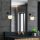 Modern Black Wall Lamp, MDF Body, 60 x 12 x 33 cm, E27 Socket (Max 40W), IP20, Pluggable, Laser-Cut Design, Stylish & Functional Lighting for Any Space