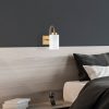 Modern Black Wall Lamp, MDF Body, 60 x 12 x 33 cm, E27 Socket (Max 40W), IP20, Pluggable, Laser-Cut Design, Stylish & Functional Lighting for Any Space
