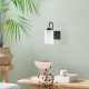 Modern Black Wall Lamp, MDF Body, 60 x 12 x 33 cm, E27 Socket (Max 40W), IP20, Pluggable, Laser-Cut Design, Stylish & Functional Lighting for Any Space