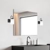 Modern Black Wall Lamp, MDF Body, 60 x 12 x 33 cm, E27 Socket (Max 40W), IP20, Pluggable, Laser-Cut Design, Stylish & Functional Lighting for Any Space