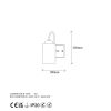 Modern Black Wall Lamp, MDF Body, 60 x 12 x 33 cm, E27 Socket (Max 40W), IP20, Pluggable, Laser-Cut Design, Stylish & Functional Lighting for Any Space