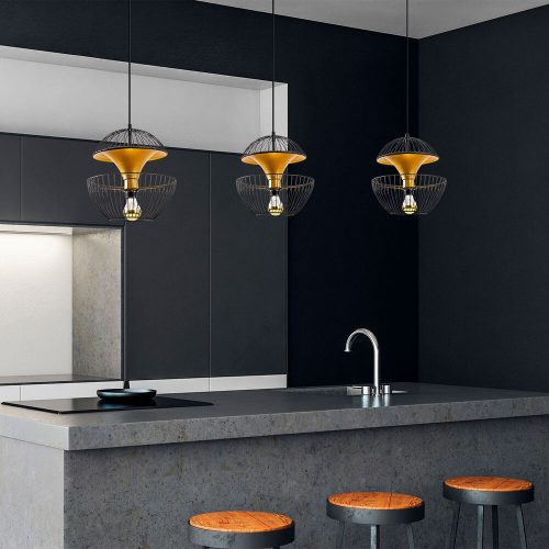 Modern Black Wall Lamp, MDF Body, 60 x 12 x 33 cm, E27 Socket (Max 40W), IP20, Pluggable, Laser-Cut Design, Stylish & Functional Lighting for Any Space