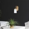 Modern Black Wall Lamp, MDF Body, 60 x 12 x 33 cm, E27 Socket (Max 40W), IP20, Pluggable, Laser-Cut Design, Stylish & Functional Lighting for Any Space