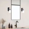Modern Black Wall Lamp, MDF Body, 60 x 12 x 33 cm, E27 Socket (Max 40W), IP20, Pluggable, Laser-Cut Design, Stylish & Functional Lighting for Any Space