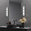 Modern Black Wall Lamp, MDF Body, 60 x 12 x 33 cm, E27 Socket (Max 40W), IP20, Pluggable, Laser-Cut Design, Stylish & Functional Lighting for Any Space