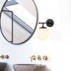 Modern Black Wall Lamp, MDF Body, 60 x 12 x 33 cm, E27 Socket (Max 40W), IP20, Pluggable, Laser-Cut Design, Stylish & Functional Lighting for Any Space