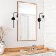 Modern Black Wall Lamp, MDF Body, 60 x 12 x 33 cm, E27 Socket (Max 40W), IP20, Pluggable, Laser-Cut Design, Stylish & Functional Lighting for Any Space