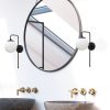 Modern Black Wall Lamp, MDF Body, 60 x 12 x 33 cm, E27 Socket (Max 40W), IP20, Pluggable, Laser-Cut Design, Stylish & Functional Lighting for Any Space