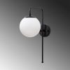 Modern Black Wall Lamp, MDF Body, 60 x 12 x 33 cm, E27 Socket (Max 40W), IP20, Pluggable, Laser-Cut Design, Stylish & Functional Lighting for Any Space