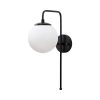 Modern Black Wall Lamp, MDF Body, 60 x 12 x 33 cm, E27 Socket (Max 40W), IP20, Pluggable, Laser-Cut Design, Stylish & Functional Lighting for Any Space
