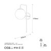 Modern Black Wall Lamp, MDF Body, 60 x 12 x 33 cm, E27 Socket (Max 40W), IP20, Pluggable, Laser-Cut Design, Stylish & Functional Lighting for Any Space