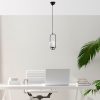 Modern Black Wall Lamp, MDF Body, 60 x 12 x 33 cm, E27 Socket (Max 40W), IP20, Pluggable, Laser-Cut Design, Stylish & Functional Lighting for Any Space