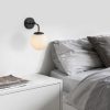 Modern Black Wall Lamp, MDF Body, 60 x 12 x 33 cm, E27 Socket (Max 40W), IP20, Pluggable, Laser-Cut Design, Stylish & Functional Lighting for Any Space
