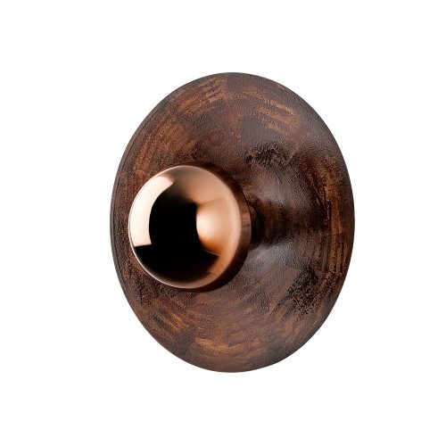 Stylish copper wall lamp, metal housing, 38 cm diameter x 31 cm height | IP20, G9 socket (max. 10 W) | Elegant lighting for modern interior design, perfect for living room and bedroom atmosphere