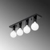Modern Black Wall Lamp, MDF Body, 60 x 12 x 33 cm, E27 Socket (Max 40W), IP20, Pluggable, Laser-Cut Design, Stylish & Functional Lighting for Any Space