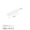Modern Black Wall Lamp, MDF Body, 60 x 12 x 33 cm, E27 Socket (Max 40W), IP20, Pluggable, Laser-Cut Design, Stylish & Functional Lighting for Any Space