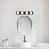 Modern Black Wall Lamp, MDF Body, 60 x 12 x 33 cm, E27 Socket (Max 40W), IP20, Pluggable, Laser-Cut Design, Stylish & Functional Lighting for Any Space
